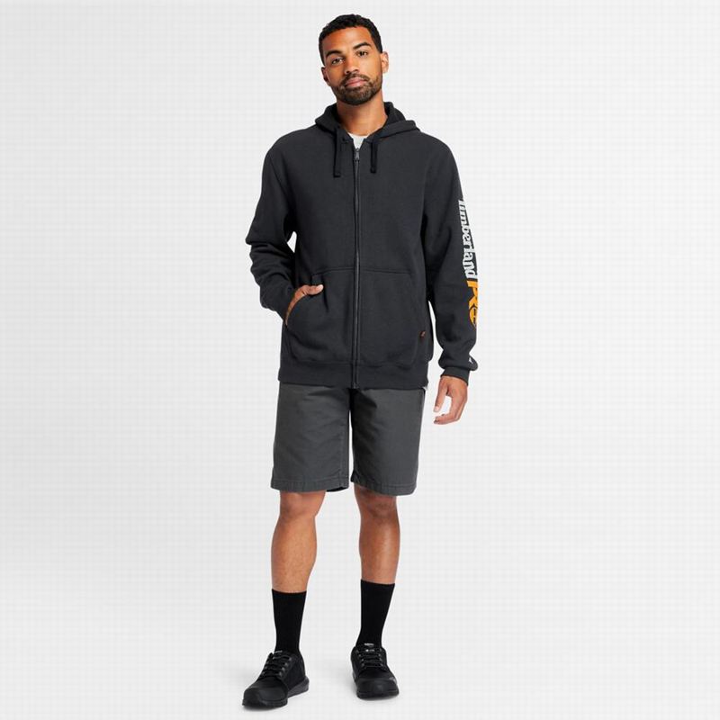 Timberland PRO Hood Honcho Sport Zip-Front Majica S Kapuljačom Crne | 10478450