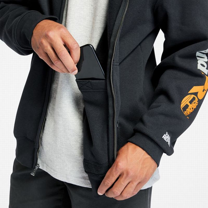Timberland PRO Hood Honcho Sport Zip-Front Majica S Kapuljačom Crne | 10478450