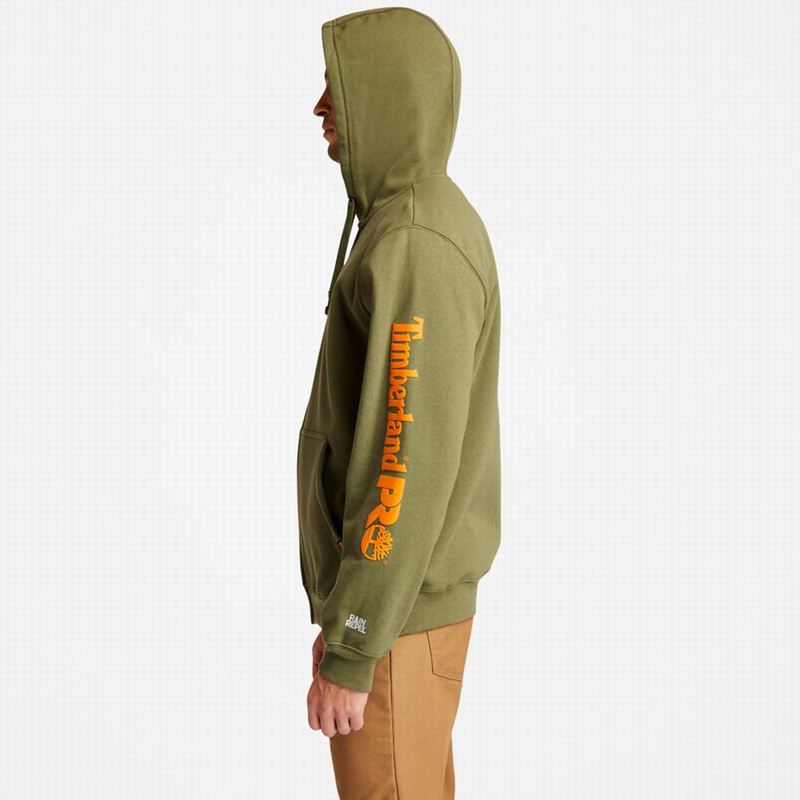 Timberland PRO Hood Honcho Sport Zip-Front Majica S Kapuljačom Maslinasto Zelene | 55150119