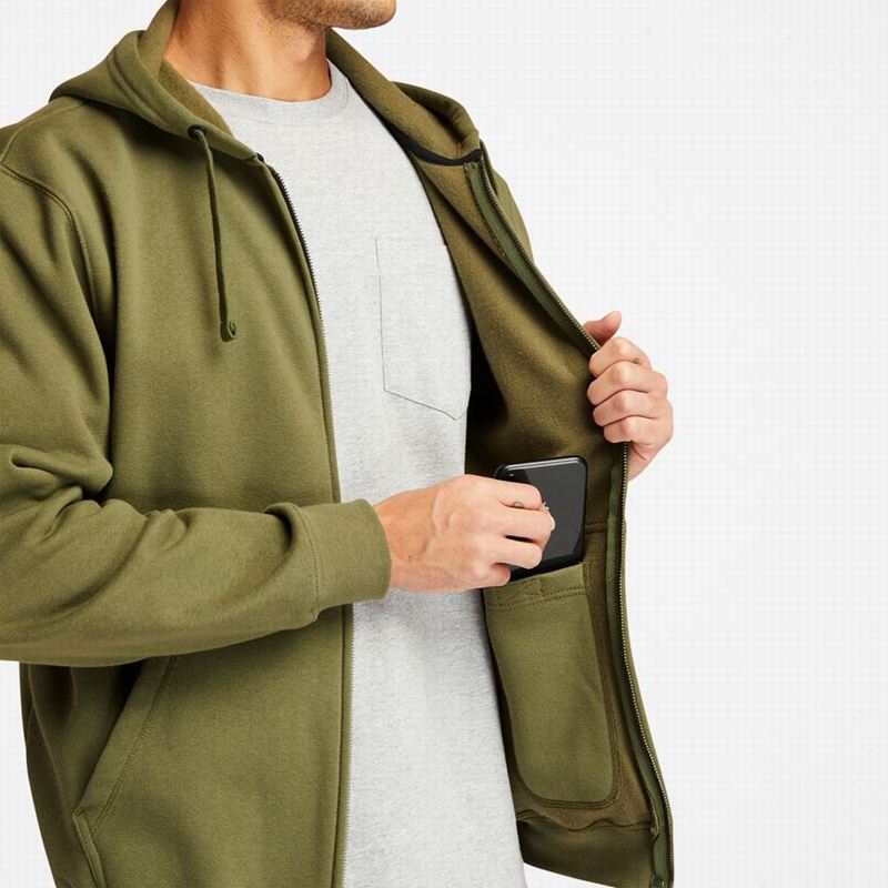 Timberland PRO Hood Honcho Sport Zip-Front Majica S Kapuljačom Maslinasto Zelene | 55150119