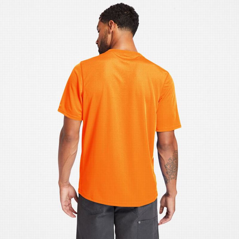 Timberland PRO Textured Graficke Short-Sleeve Majice Narančaste | 97658827