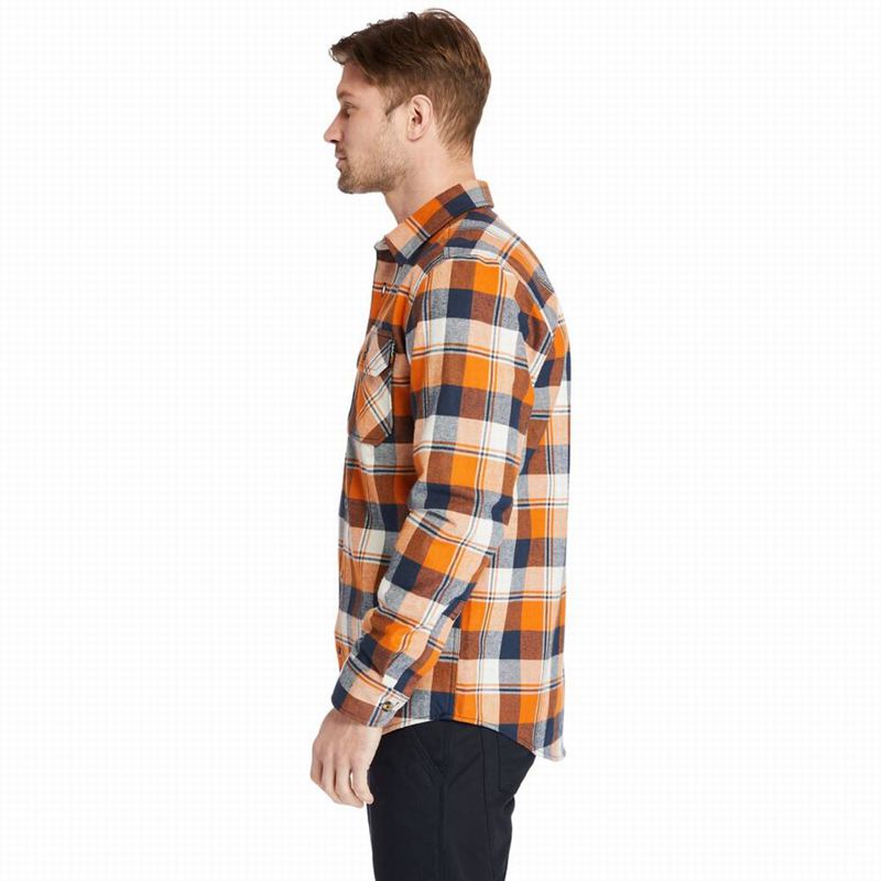 Timberland PRO Woodfort Heavyweight Flannel Work Košulje Narančaste | 18222099
