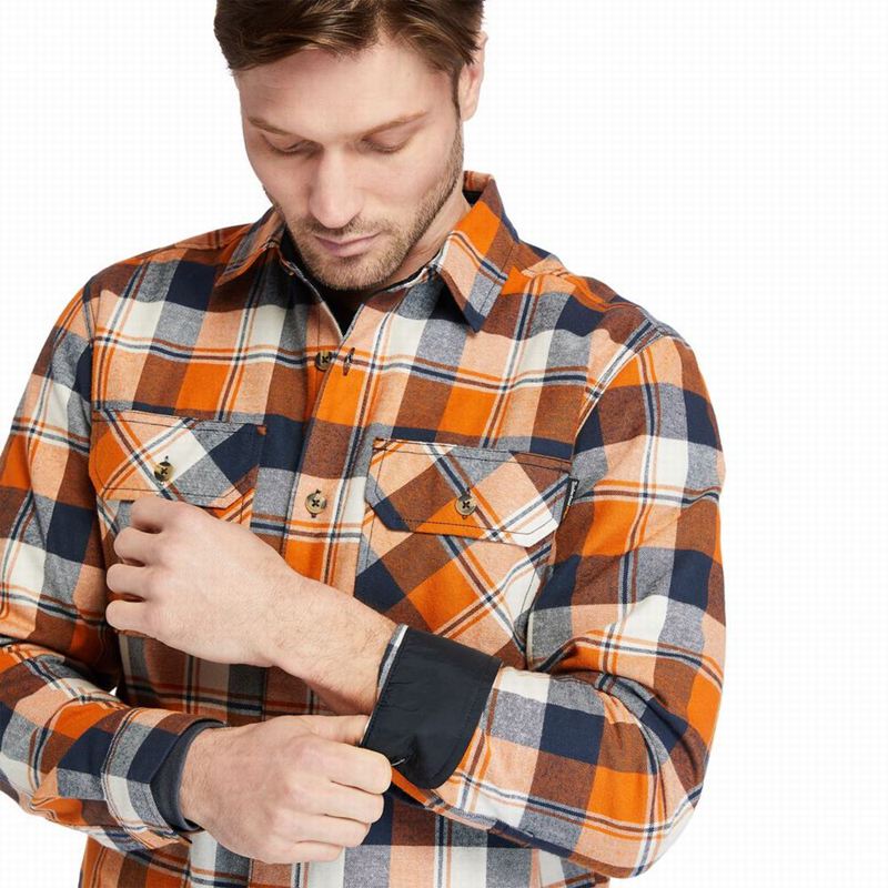 Timberland PRO Woodfort Heavyweight Flannel Work Košulje Narančaste | 18222099