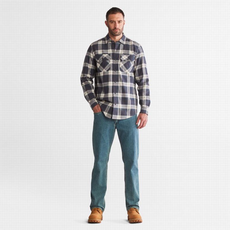 Timberland PRO Woodfort Heavyweight Flannel Work Košulje Tamnoplave | 28138557