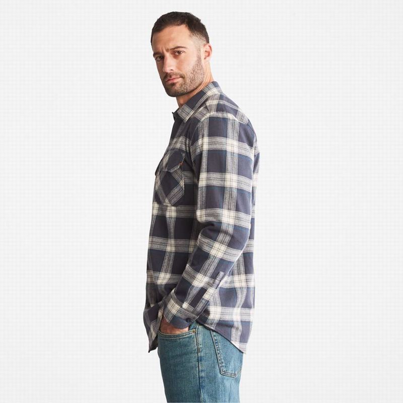 Timberland PRO Woodfort Heavyweight Flannel Work Košulje Tamnoplave | 28138557