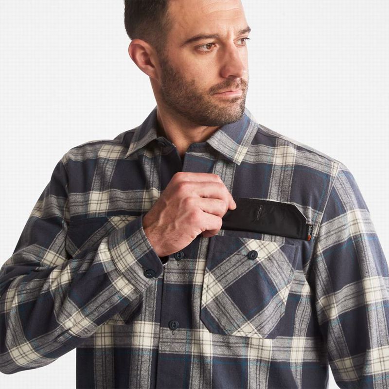 Timberland PRO Woodfort Heavyweight Flannel Work Košulje Tamnoplave | 28138557