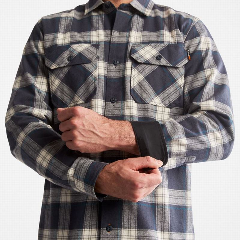 Timberland PRO Woodfort Heavyweight Flannel Work Košulje Tamnoplave | 28138557