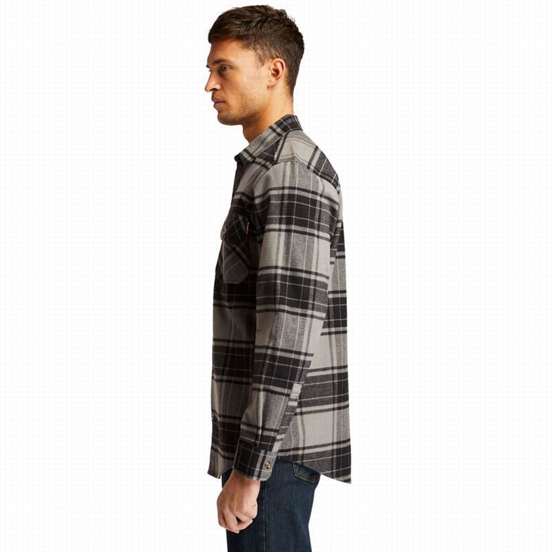Timberland PRO Woodfort Heavyweight Flannel Work Košulje Sive | 56808347