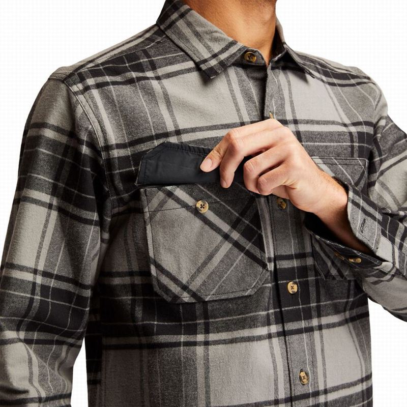 Timberland PRO Woodfort Heavyweight Flannel Work Košulje Sive | 56808347