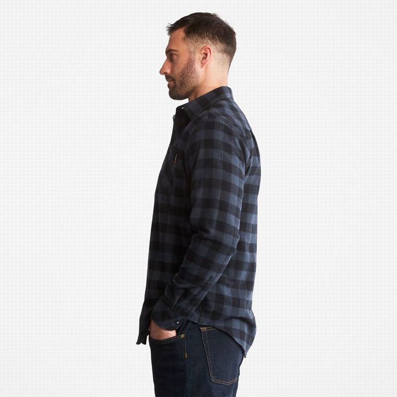 Timberland PRO Woodfort Midweight Flannel Work Košulje Tamnoplave | 15048047