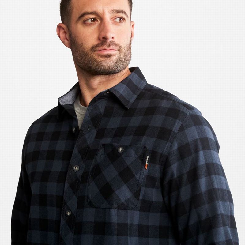 Timberland PRO Woodfort Midweight Flannel Work Košulje Tamnoplave | 15048047