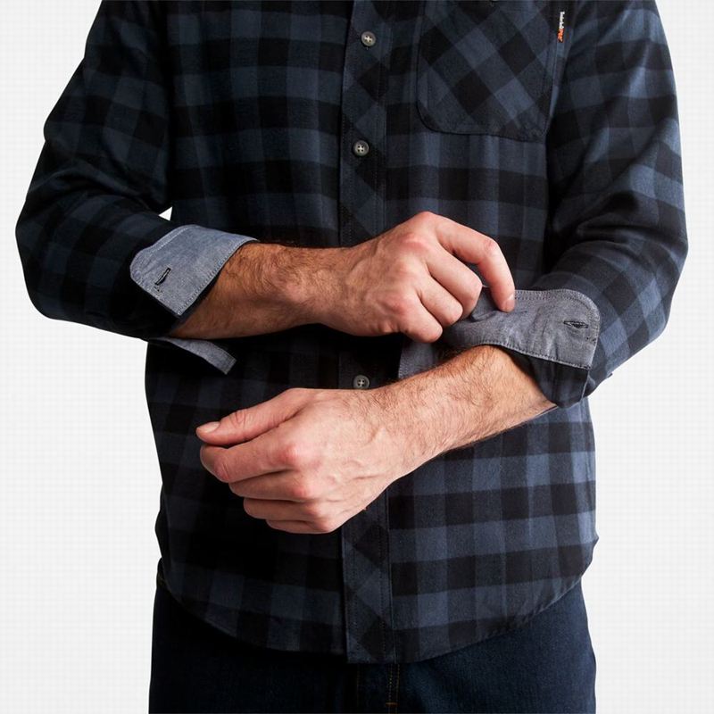 Timberland PRO Woodfort Midweight Flannel Work Košulje Tamnoplave | 15048047