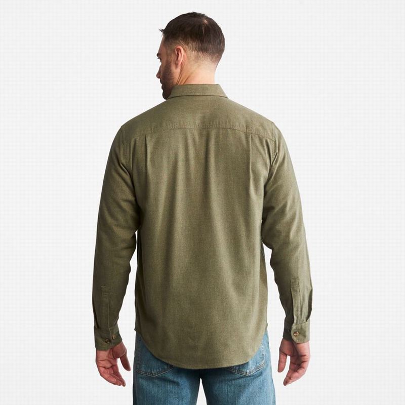 Timberland PRO Woodfort Midweight Flannel Work Košulje Maslinasto Zelene | 26857013
