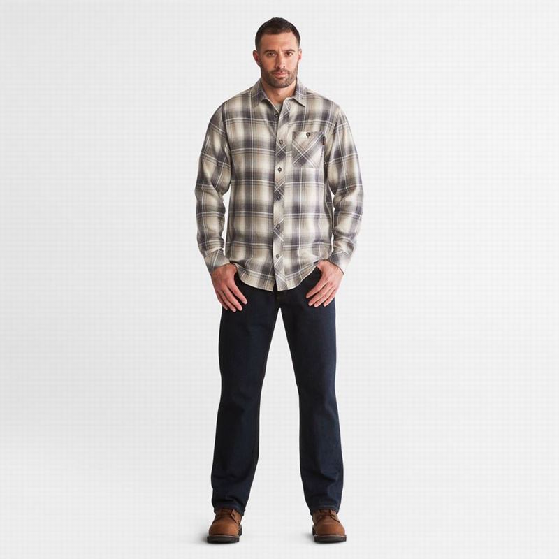 Timberland PRO Woodfort Midweight Flannel Work Košulje Sive | 4065608