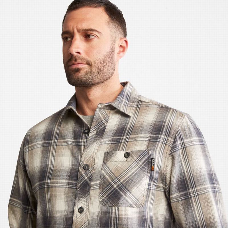 Timberland PRO Woodfort Midweight Flannel Work Košulje Sive | 4065608