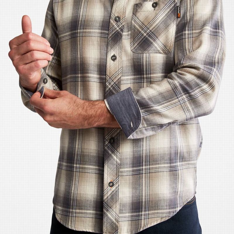 Timberland PRO Woodfort Midweight Flannel Work Košulje Sive | 4065608