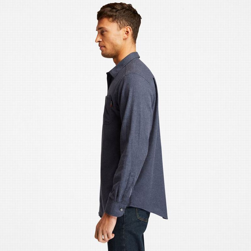 Timberland PRO Woodfort Midweight Flannel Work Košulje Tamnoplave | 70926354