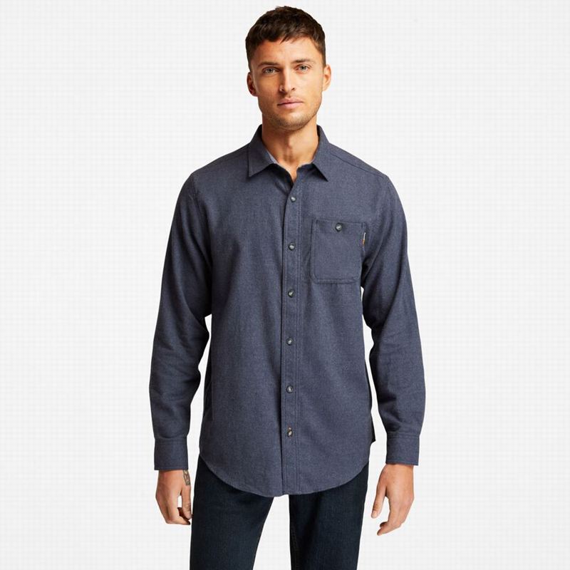 Timberland PRO Woodfort Midweight Flannel Work Košulje Tamnoplave | 70926354
