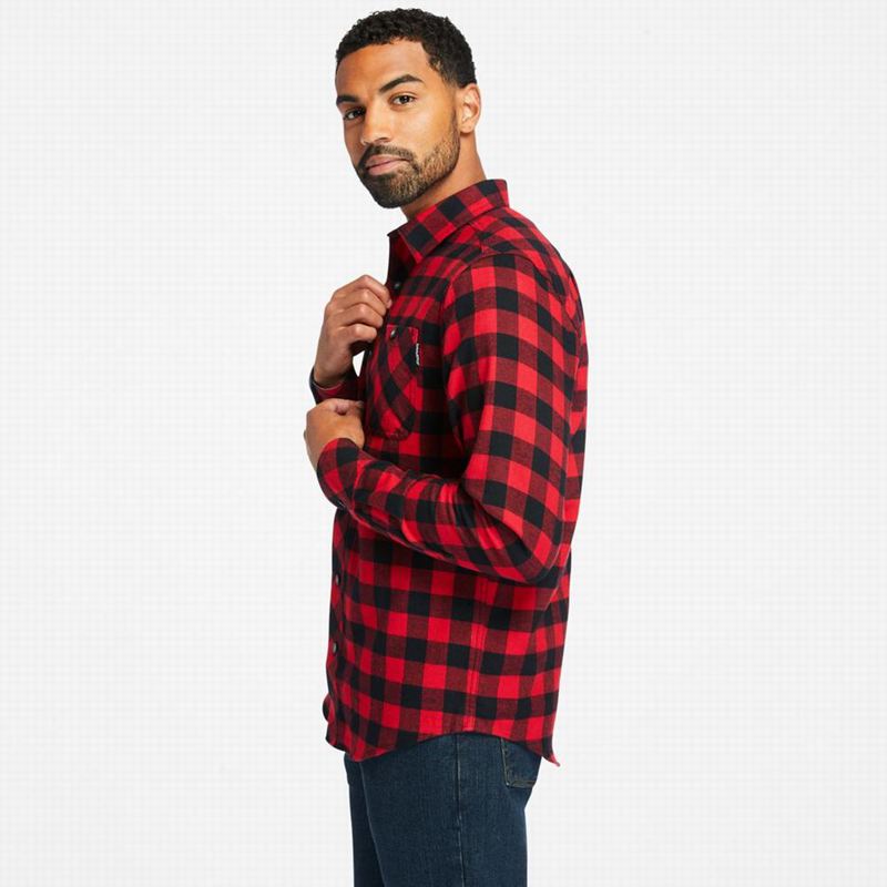 Timberland PRO Woodfort Midweight Flannel Work Košulje Crne | 89255271