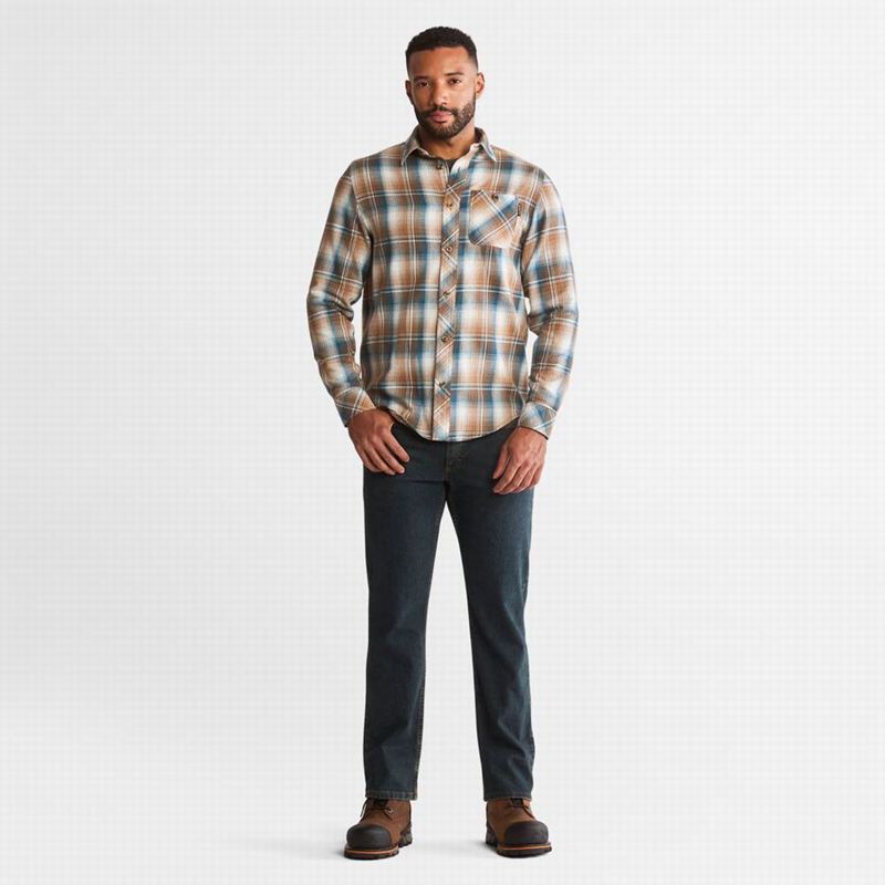 Timberland PRO Woodfort Midweight Flannel Work Košulje Smeđe | 99456670
