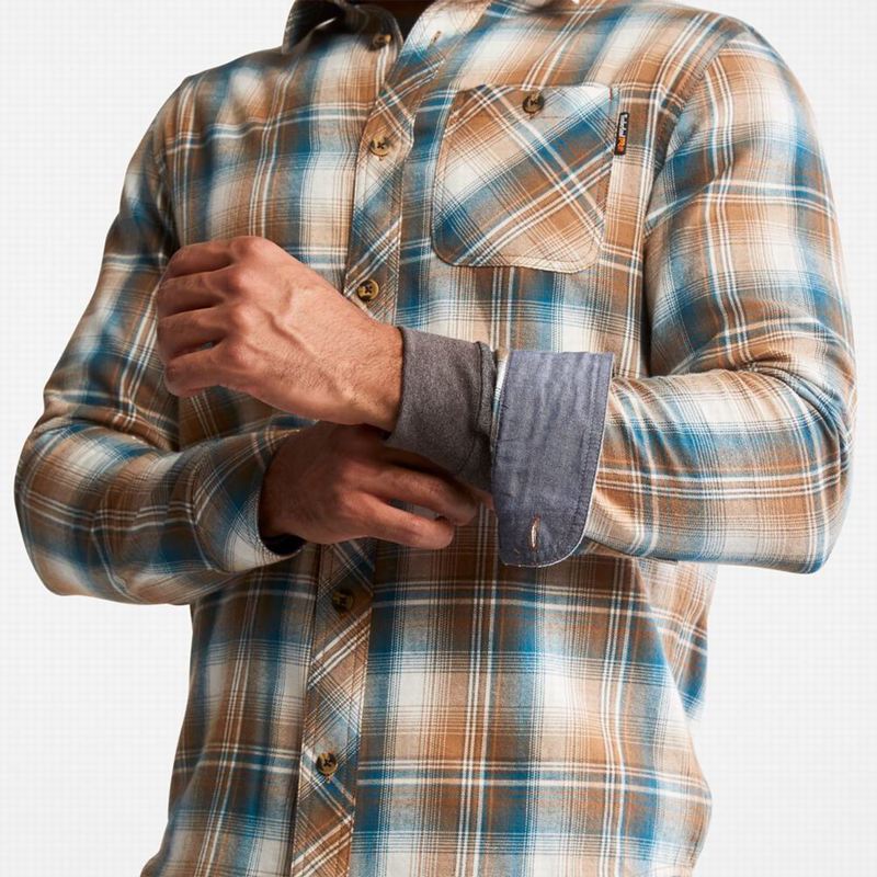 Timberland PRO Woodfort Midweight Flannel Work Košulje Smeđe | 99456670