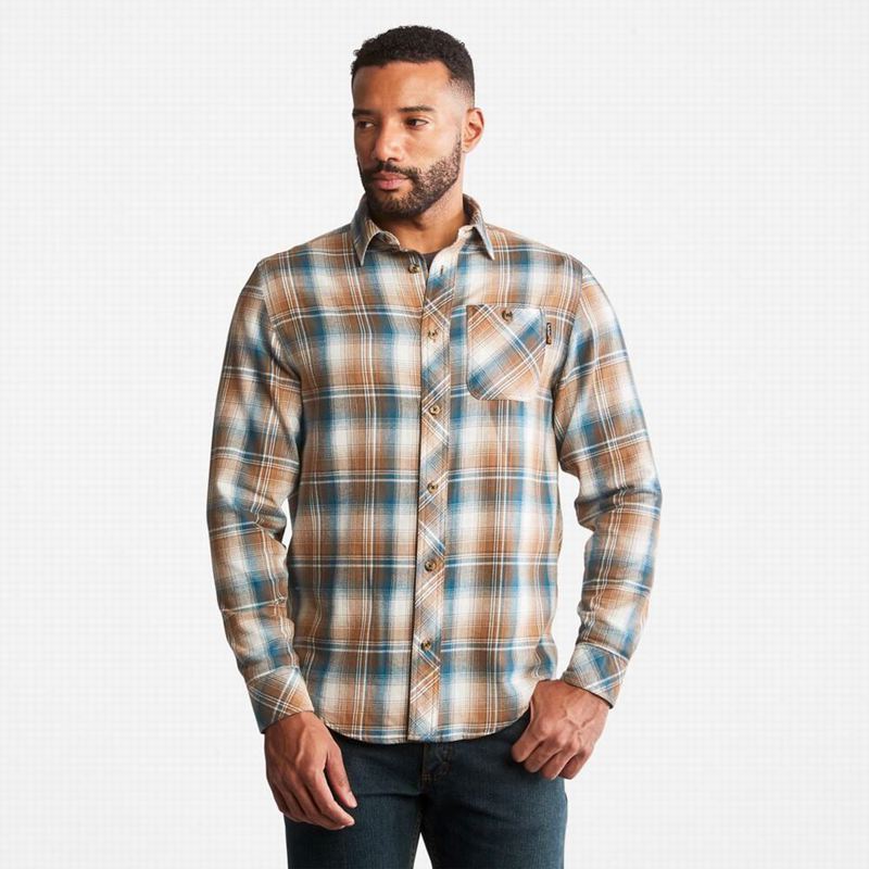 Timberland PRO Woodfort Midweight Flannel Work Košulje Smeđe | 99456670