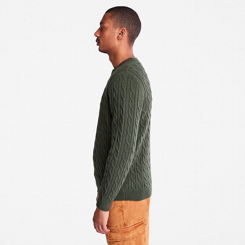 Timberland Phillips Brook Cable Crewneck Skakači Maslinasto Zelene | 14998059