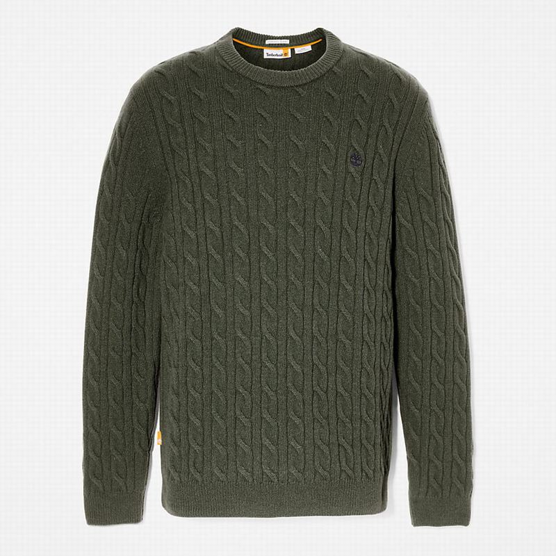 Timberland Phillips Brook Cable Crewneck Skakači Maslinasto Zelene | 14998059