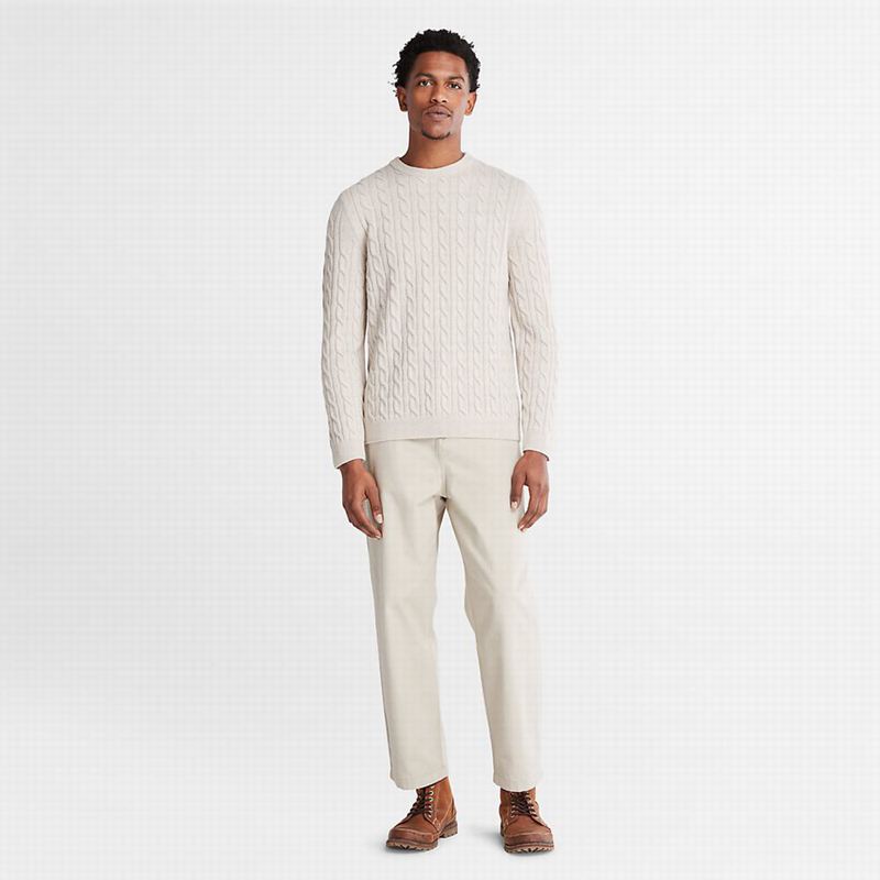 Timberland Phillips Brook Cable Crewneck Skakači Bež | 50259338