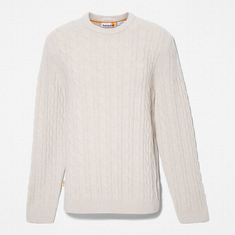 Timberland Phillips Brook Cable Crewneck Skakači Bež | 50259338