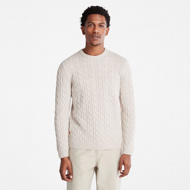 Timberland Phillips Brook Cable Crewneck Skakači Bež | 50259338