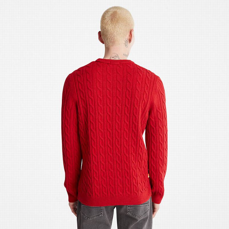 Timberland Phillips Brook Cable-knit Džemperi Crvene | 20542394