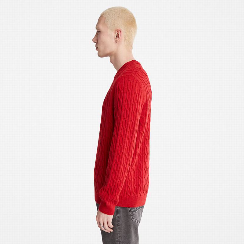 Timberland Phillips Brook Cable-knit Džemperi Crvene | 20542394