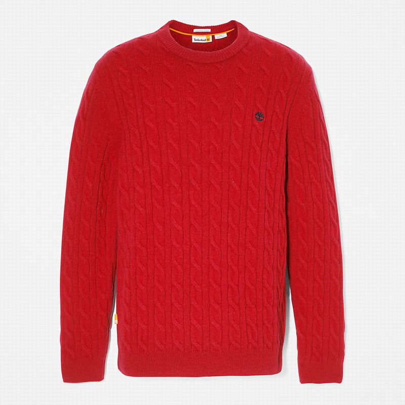 Timberland Phillips Brook Cable-knit Džemperi Crvene | 20542394