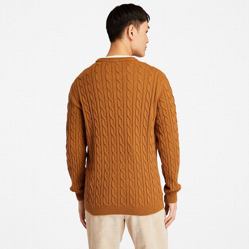 Timberland Phillips Brook Cable-knit Džemperi Smeđe | 20742568