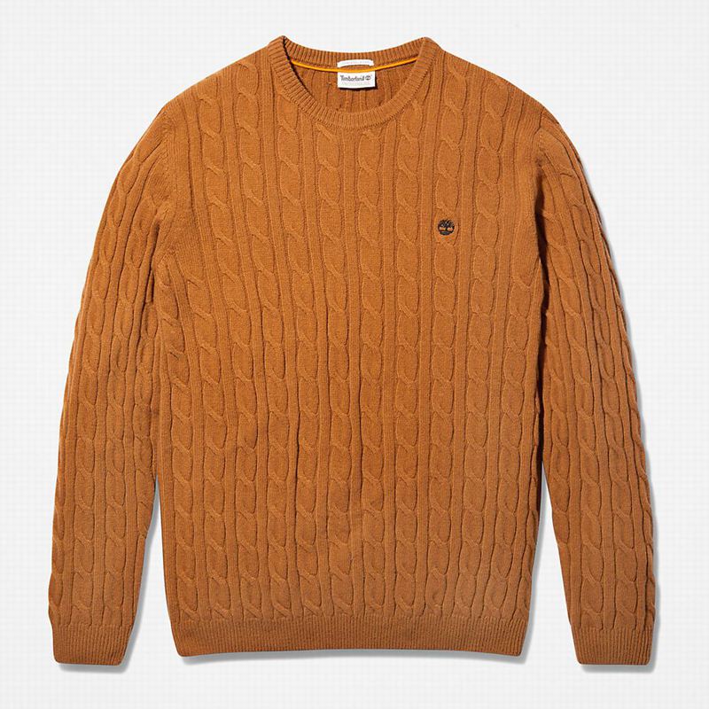 Timberland Phillips Brook Cable-knit Džemperi Smeđe | 20742568