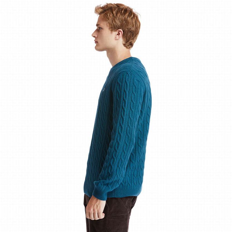 Timberland Phillips Brook Cable-knit Džemperi Tirkizne | 35610590