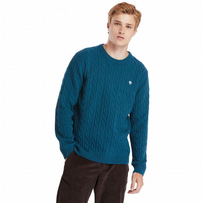 Timberland Phillips Brook Cable-knit Džemperi Tirkizne | 35610590