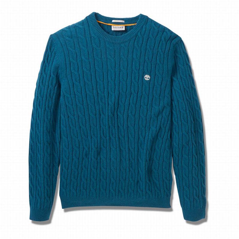 Timberland Phillips Brook Cable-knit Džemperi Tirkizne | 35610590