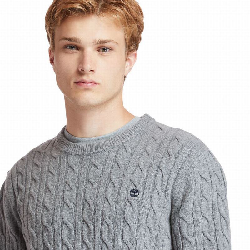 Timberland Phillips Brook Cable-knit Džemperi Sive | 44784110