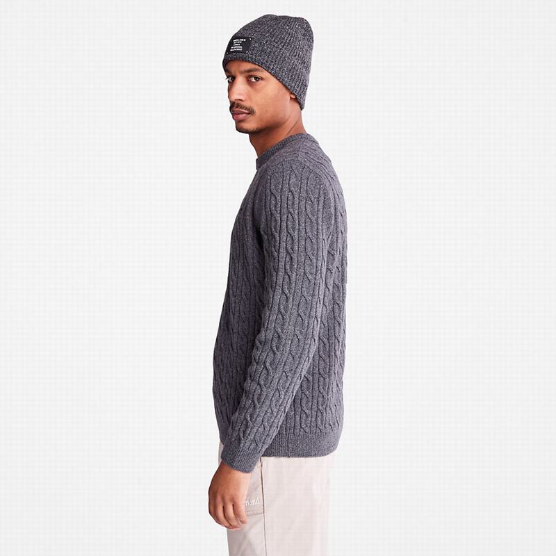 Timberland Phillips Brook Cable-knit Džemperi Sive | 58684863