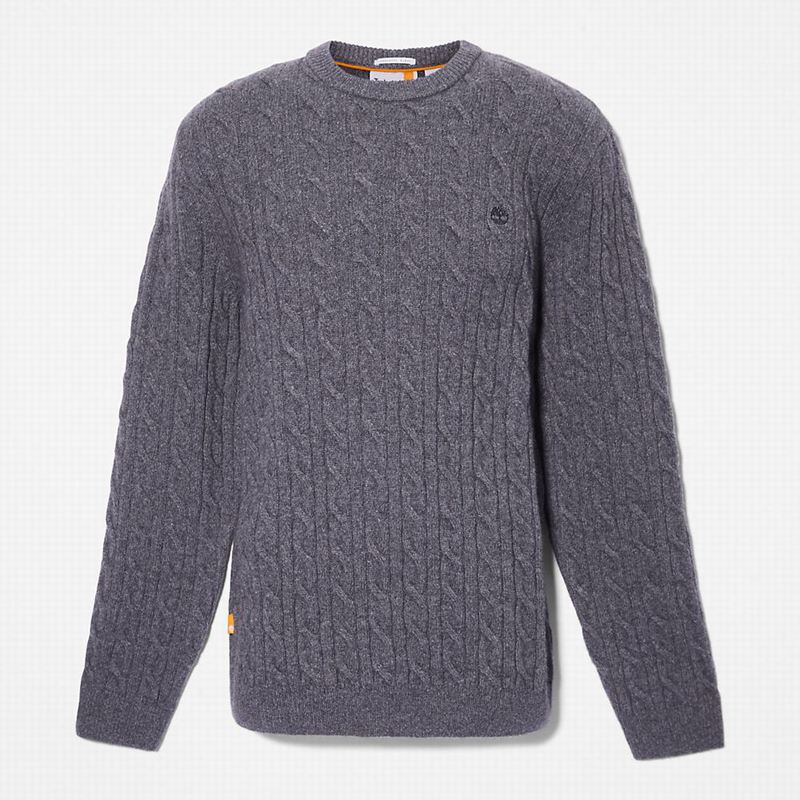 Timberland Phillips Brook Cable-knit Džemperi Sive | 58684863