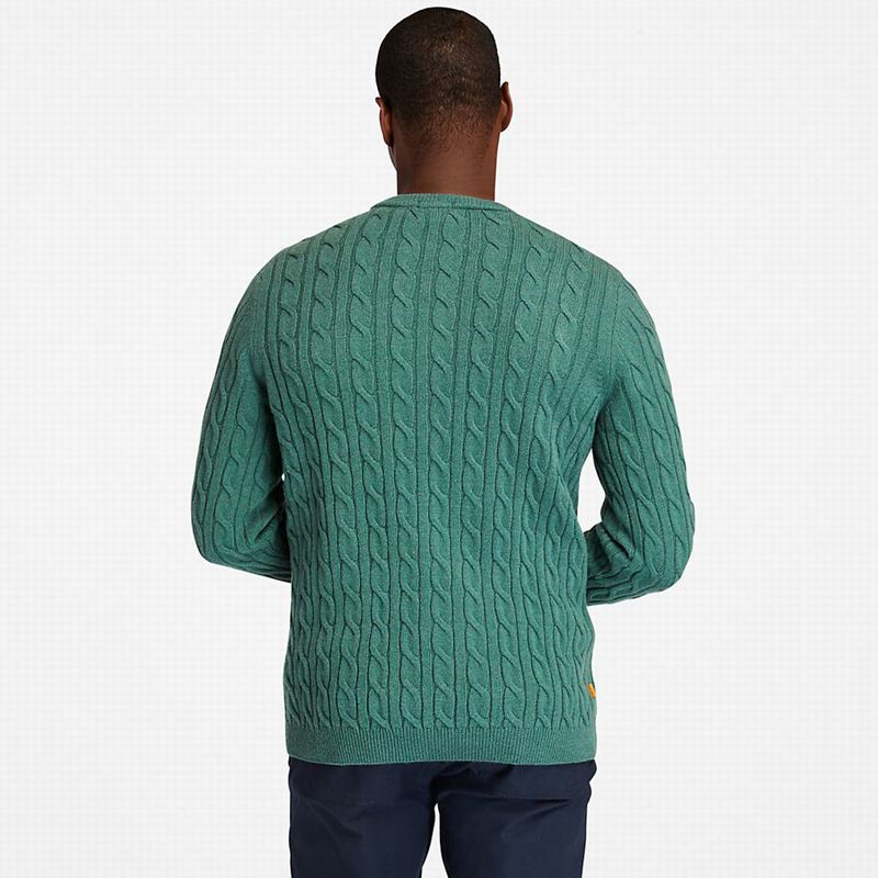 Timberland Phillips Brook Cable-knit Džemperi Tirkizne | 67028423