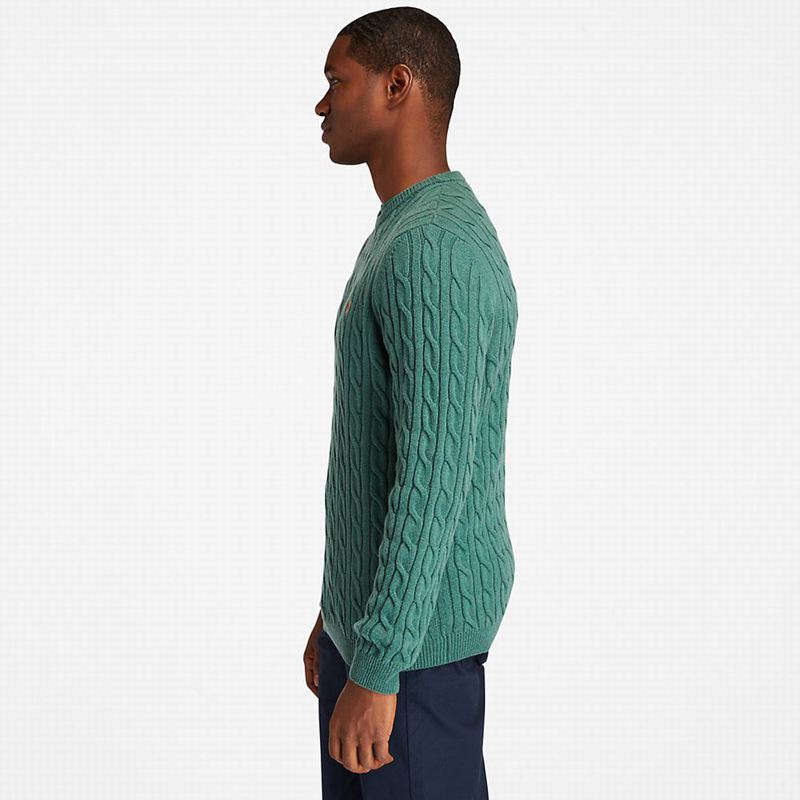 Timberland Phillips Brook Cable-knit Džemperi Tirkizne | 67028423