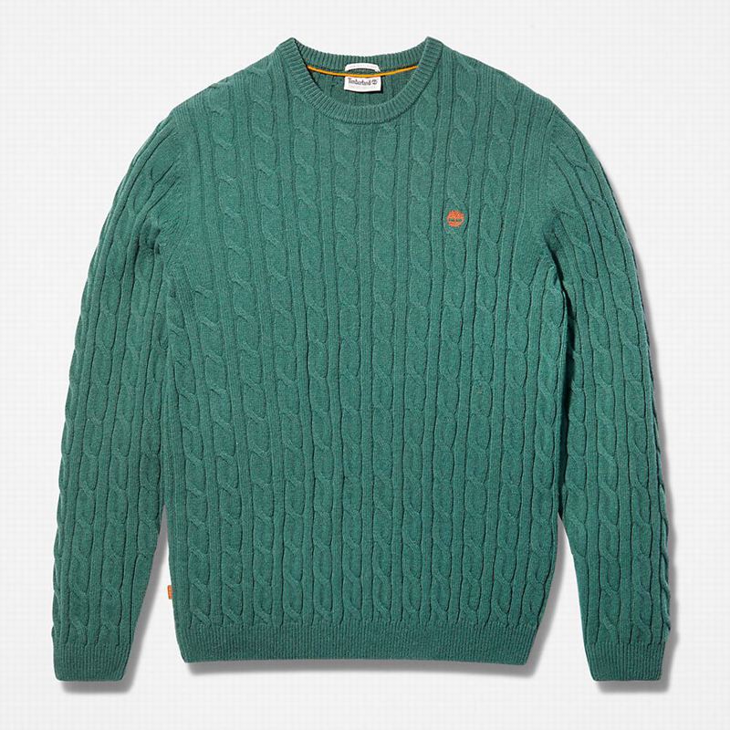 Timberland Phillips Brook Cable-knit Džemperi Tirkizne | 67028423