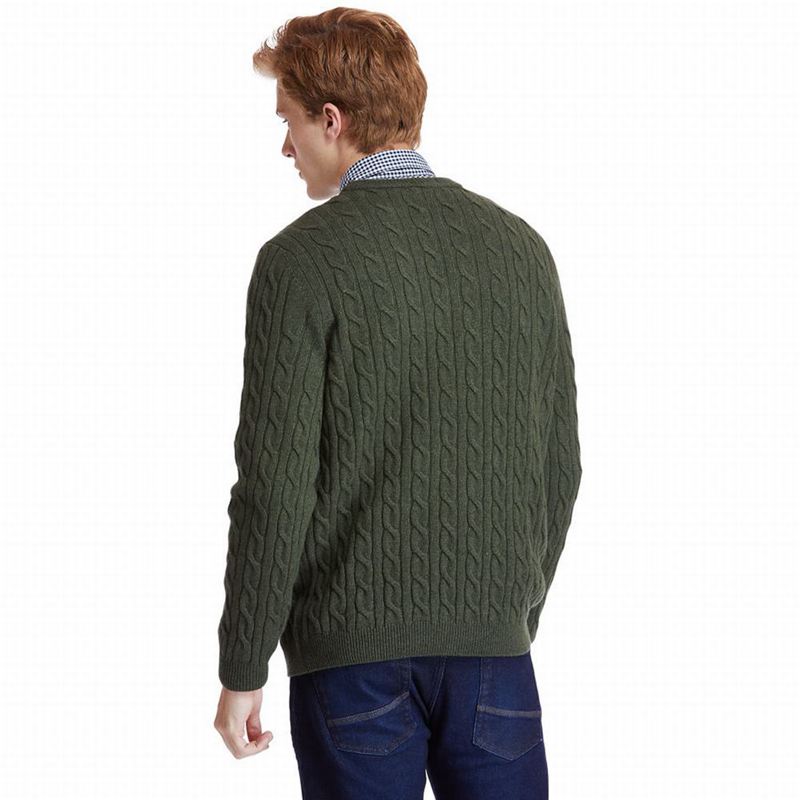 Timberland Phillips Brook Cable-knit Džemperi Maslinasto Zelene | 8809108