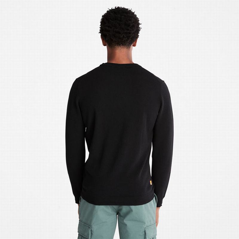 Timberland Phillips Brook Vuna-Blend Crewneck Džemperi Crne | 61818900