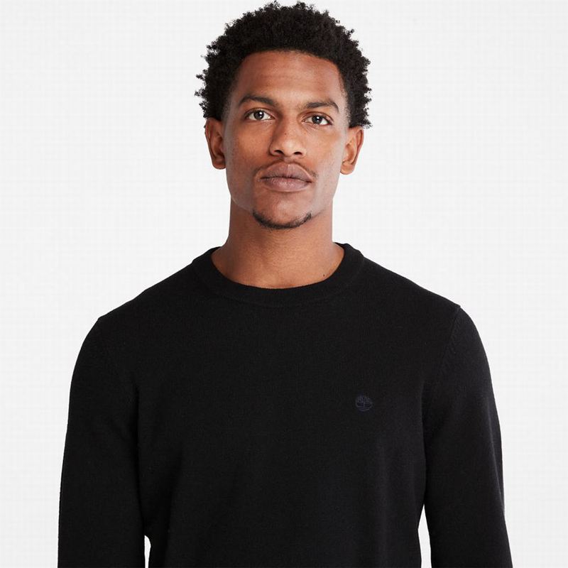 Timberland Phillips Brook Vuna-Blend Crewneck Džemperi Crne | 61818900