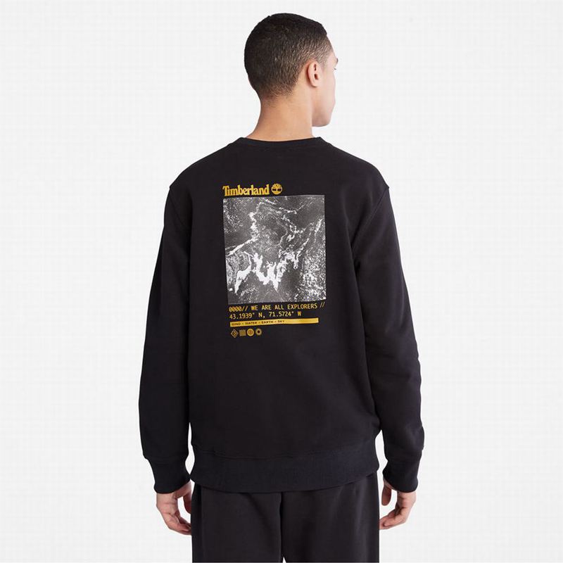 Timberland Photographic Crewneck Dukserice Crne | 36232032