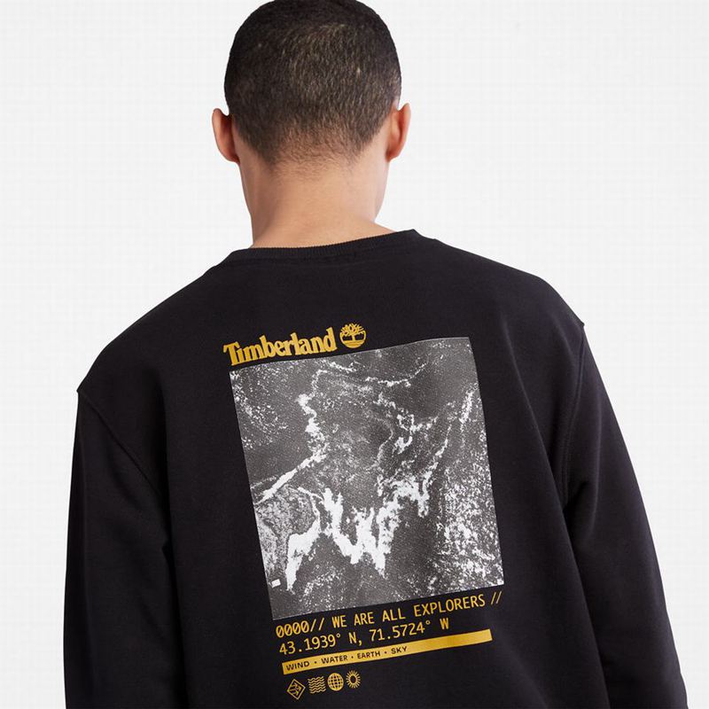 Timberland Photographic Crewneck Dukserice Crne | 36232032